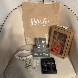 Bride Tote and Wedding Accessories Set